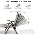 thumbnail image 6 of Crestlive Products Gray Outdoor Folding Patio Chaise Lounge Chair, Aluminum Recliners and Table Set, 6 of 9