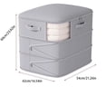 thumbnail image 3 of TACILIP Home Storage, 1PC Storage Bag Clothes Finishing Wardrobe Bag Large Capacity Cotton Quilt Packing, Gifts for Him, 3 of 5