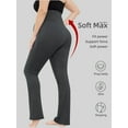 thumbnail image 3 of Bearsland Women's Plus Size Maternity Leggings over Belly Pregnancy Yoga Pants Active Wear Workout Pants with Pocket 3-Pack, 3 of 7
