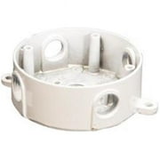 Morris Products 36612 4 In. Round Weatherproof Boxes - Five Holes 0.5 In. White