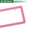 thumbnail image 6 of Unique Bargains License Plate Frame Stainless Steel Car License Plate Frame Bracket with Screws Caps 2 Hole Round Hole Wide Frame Pink, 6 of 7