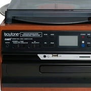 Boytone BT-24MB Bluetooth Turntable with Accessories Included, Mahogany
