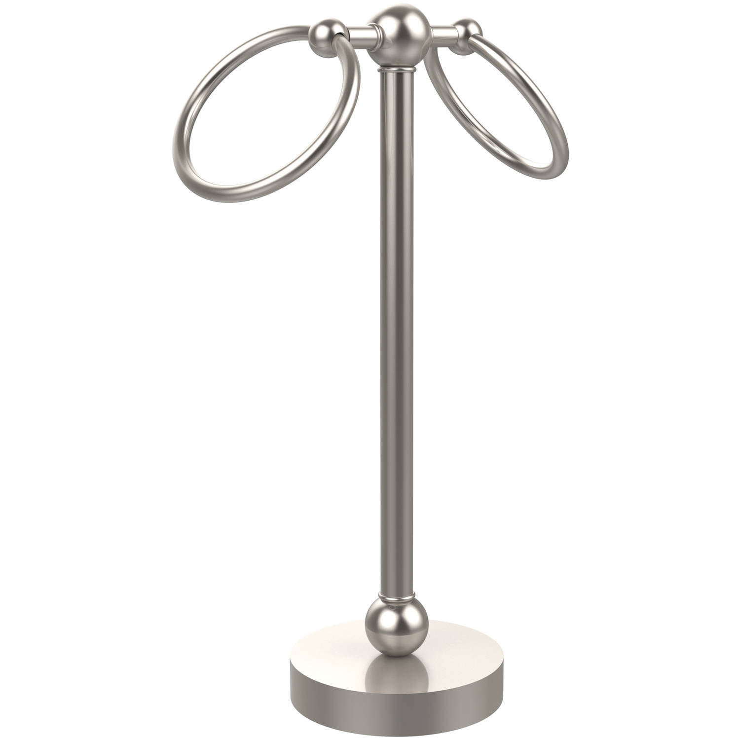 Vanity Top 2 Ring Guest Towel Holder in Satin Nickel