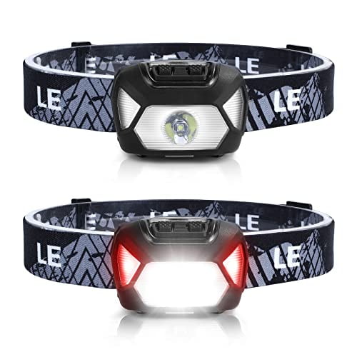 HeadLamp,2 Pack Super Bright LED Head lamp with 6 Lighting Modes,Waterproof,Battery Powered LED Lightweight Headlight for Cycling Running Camping for Kids Adults