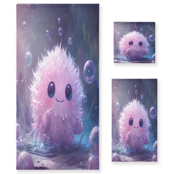Three-Piece Towel Set Face Towel Towel Set Hand Towel Bath Towel Cotton Bath Towels Bath Towel Sets Hand Bath Towels Purple Ball