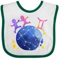 thumbnail image 3 of Inktastic Gemini Constellation Zodiac Sign Illustration Boys or Girls Baby Bib, 3 of 4