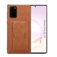 thumbnail image 1 of Galaxy Note 20 Wallet Case, Allytech PU Leather Slim Shell Back Cover Credit Cards Holder Kickstand Anti-scratch Shockproof Anti-slip Wallet Case Cover for Samsung Galaxy Note 20, Brown, 1 of 7