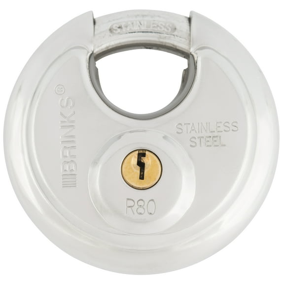 Brinks Stainless Steel 80mm Keyed Discus Padlock with 1/2in Shackle