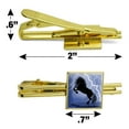 thumbnail image 3 of Black Friesian Horse Rearing Up in Storm Square Tie Bar Clip Clasp Tack- Silver or Gold, 3 of 5