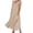 *Khaki, variant on ClodeEU Women's Linen V Neck Flutter Sleeves Dress with Pockets,Solid Color Casual Loose Fit Summer Midi Dress Army Green,Women's Plus L