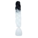 thumbnail image 1 of Nvzi Extensiones de cabello para trenzar para mujer, 6 paquetes de 100 g/paquete, 24 pulgadas, cabello sintético resistente al calor para trenzas de ganchillo, color negro a blanco., 1 of 2
