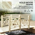 thumbnail image 4 of Outsunny 5 ft. Garden Bridge with Safety Rails, Wooden Outdoor Bridge for Backyard Ponds, Creeks, Streams, Nature Wood, 4 of 9