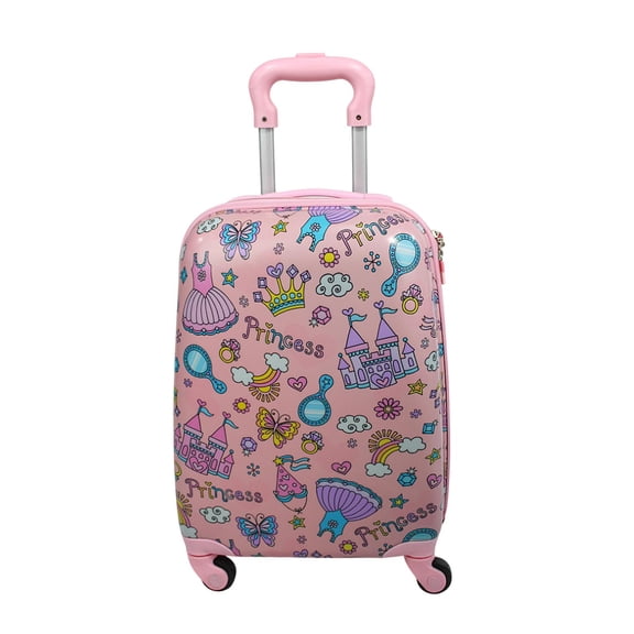 MALETA DE CABINA JON INFANTIL PRINCESA 16" ROSA CLARO