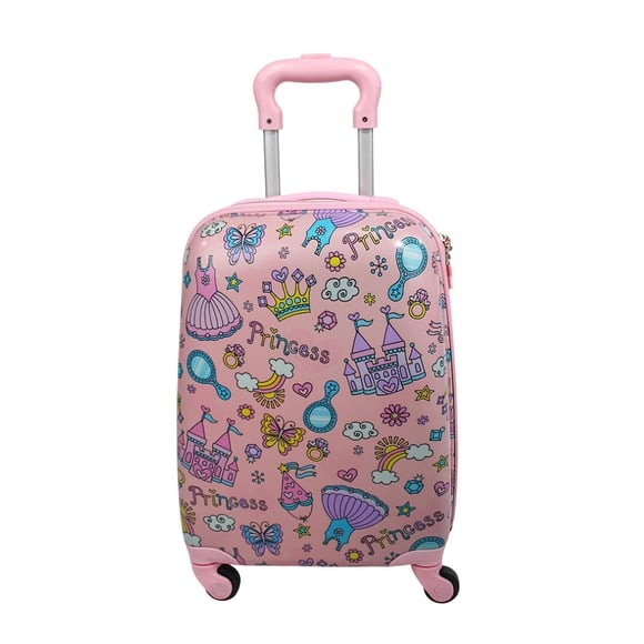 MALETA DE CABINA JON INFANTIL PRINCESA 16" ROSA CLARO