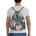 thumbnail image 2 of Bingfone Vintage Floral Drawstrings Backpacks Bags For Men Women Gym Drawstrings Bag, 2 of 9