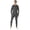 Charcoal, variant on #followme Men's Solid Thermal Henley Adult Onesie (Heather Grey, X-Large)