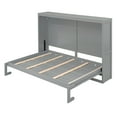thumbnail image 5 of Euroco Wood Queen Size Murphy Wall Bed, Gray, 5 of 11