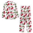 thumbnail image 6 of Garronmavis Cherry 2 Piece Pajama Set for Women Button Down Long Sleeve Top and Pants Cozy Winter Sleepwear Warm Soft Loungewear Womens PJ Set with Pockets, 6 of 7
