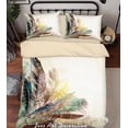 thumbnail image 1 of 3D Feather Quilt Cover Set Bedding Set Duvet Cover Pillowcases SF84, 1 of 3