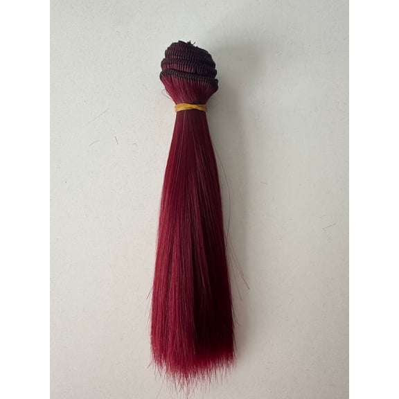 Namzi Doll Synthetic Hair Weft, 5.91x39.37In Red 45, 1 Pack High Temperature Silk DIY Styling Supply