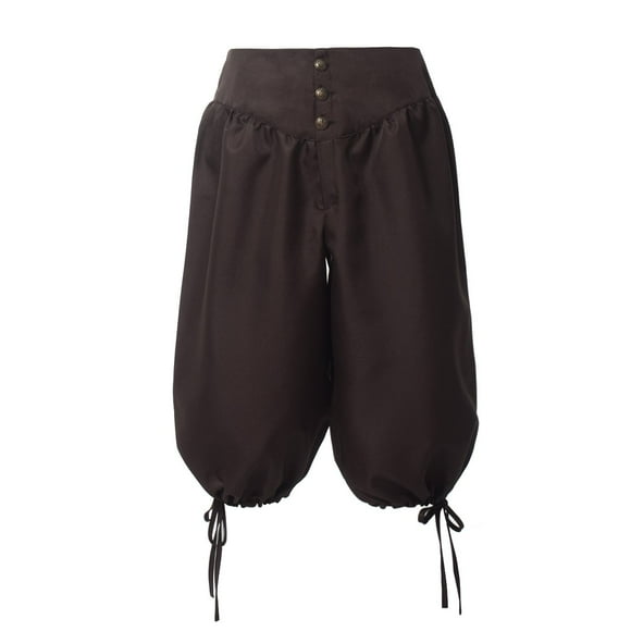BLESSUME Men's Renaissance Pants Medieval Viking Trousers Pirate Costume Back Lace Up Shorts