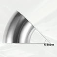 thumbnail image 5 of Unique Bargains 4 Pcs OD 2.5 Inch 45 Degree SS304 Stainless Steel Exhaust Elbow Pipe for Car Modified Exhaust System, 5 of 7