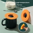thumbnail image 2 of maskred Cup Cover 3PCS Orange Pink Blue Cup Lid Set Cute Kitty Ears Design Cup Cover with Spoon Clip Silicone High and Low Temperature Resistant Water Cup Lid, 2 of 8