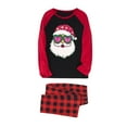 thumbnail image 2 of Mifsaly Christmas Family Pajamas Matching Sets 2025 Loose Christmas Pjs Crewneck Raglan Long Sleeve Sleepwear Merry Xmas Print Patchwork Nightwear Loose Plaid Pants Festival Funny Gifts Outfits, 2 of 4