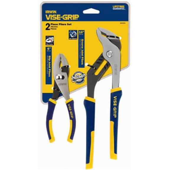 Irwin Pliers Set with 6 in. Slip Joint & 10 in. Groove Joint