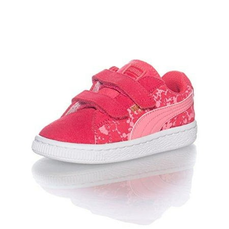 Puma Kids Shoes - Puma Suede Speckle V Kids Toddler Sneaker Shoes - Salmon