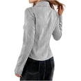 thumbnail image 5 of Womens Long Sleeve Striped Button Down Blouse Tops Slim Fit Collared Dress Shirts, 2026 Summer Casual Business Office Work Outfits Wrinkle Free Trendy Clothes, 5 of 5