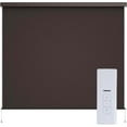 thumbnail image 3 of RoyalCraft Motorized Outdoor Roller Shades, Cordless Smart Blinds with Remote Control, 6' W X 6' H Patio Sun Shade, Electric Outdoor Blinds for Porch, Gazebo, Pergola, Balcony, Deck, Brown, 3 of 8