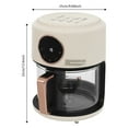 thumbnail image 4 of 4.5 Quart Air Fryer, Borosilicate Glass Basket - Nonstick & Dishwasher Safe, 360° View, Adjustable Temperature, Touch Panel Control, 0-60min Timer 1200W for Home Kitchens (White), 4 of 22
