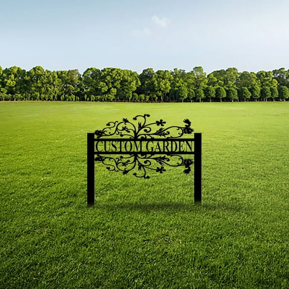 Custom Garden Sign,Metal Garden Stake Sign,Personalized Garden Stake,Metal Yard Sign,Yard Decor,Garden Metal Art,Garden Address