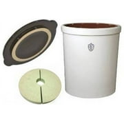 Ohio Stoneware 5 Gallon Fermentation Crock, Stones, Lid