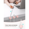 thumbnail image 6 of JOYROOM 6 Pack Magnetic Cable Clips Cord Holder, Under Desk Cable Management Organizer, Pink, 6 of 7