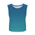 thumbnail image 6 of YHAJDS Women's Workout Tank Top Random Print Side Mesh Round Neck Sleeveless Beach Run, 6 of 9
