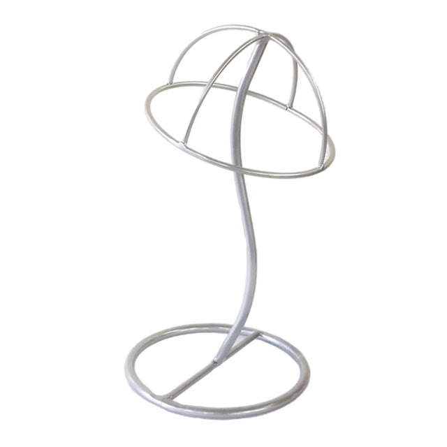 Seitruly 12'' Metal Wigs Holder Stand Caps Hanger Rack Display Hats Holder Cuidado del cabello Plata