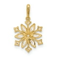 thumbnail image 3 of 14k Yellow Gold Polished C.Z Snowflake Pendant, 3 of 4
