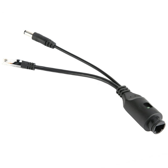 Plug And Play POE Adapter Cable, POE Adapter Splitter, 100-130 Feet Transmission Distance Telephone For Switch Black,White