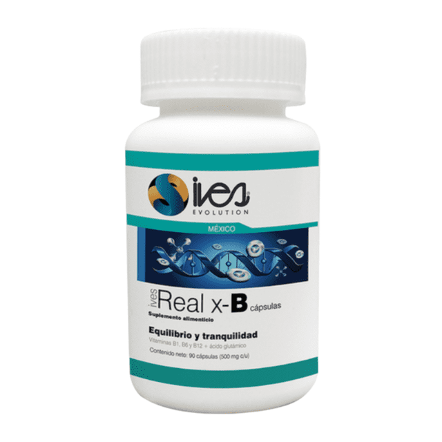 Suplemento Real Xb Ácido Glutámico, Vitamina B1, B6, B12, Adicionado Herbolaria Mexicana 90 Cáps. Ives México Ives Mexico, Ives Evolution, Natural Life Pieza