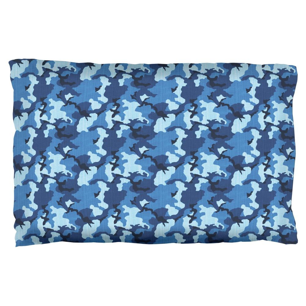 Navy Blue Camo Pillow Case
