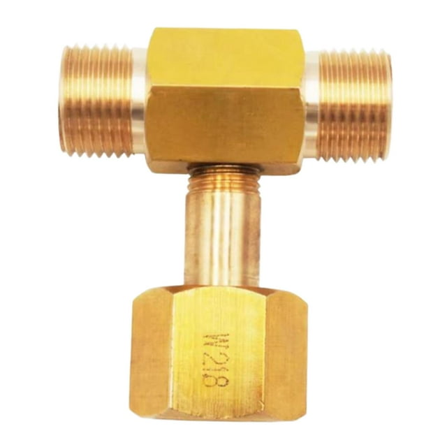 Adaptador de conexión en T para botella de CO2 W21.8-14, con juntas, divisor convertidor para acuario, conector en T de CO2 de 3 vías para acuario