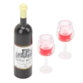 thumbnail image 1 of Casa de muñecas modelo vino tinto 1:12 micromodelo vino tinto Mini juguete para decoración de escritorio artesanías para el hogar, 1 of 12