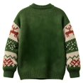 thumbnail image 5 of CONZONE Mens Christmas Sweaters Funny Santa Claus Embroidery Long Sleeve Knit Sweatshirt Crewneck Warm Fall Winter Pullover Knitwear, 5 of 5