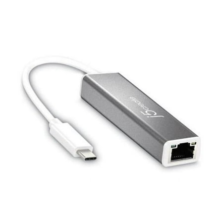UPC: 0847626003196 | j5create JCRJCE133G USB-C to Gigabit Ethernet Adapter  Silver – Male to Female