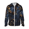 thumbnail image 1 of Fotbe Elegant Gold Scrollwork Chaqueta con Protección Solar UPF 50+ para Hombre y Mujer, Camisa con Capucha y Bolsillos-Medium, 1 of 7