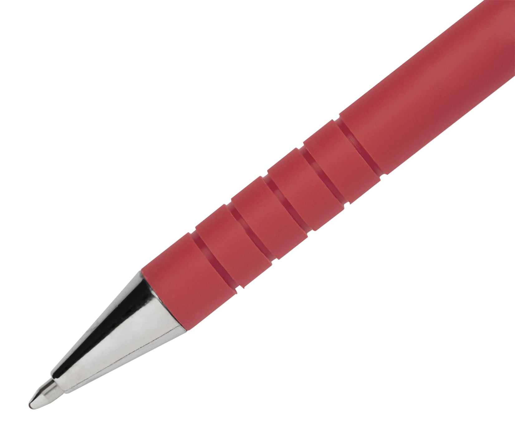 Paper Mate FlexGrip Ultra Non-Retractable Ballpoint Stick Pen, Red, Pack of 12