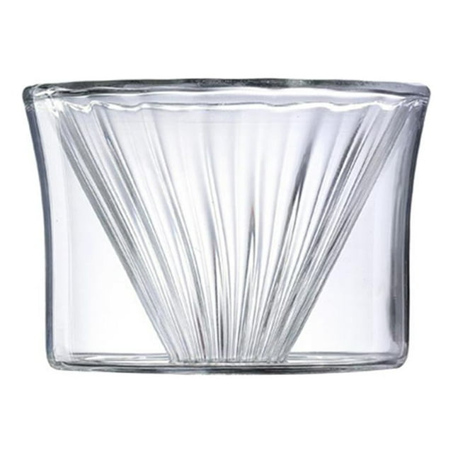 Rongfmy 1 Pce Goutte à Goutte en Verre pour Café, Pot de Partage de Café Réutilisable, Cône de Café Amovible, Cafetière, Tasse à Café, Outils Résistants à la Chaleur, Tasse