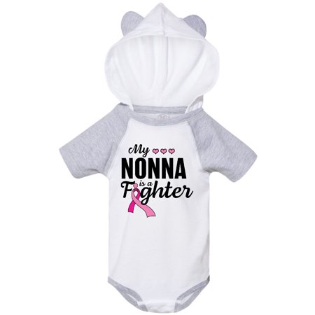 

Inktastic Breast Cancer Awareness My Nonna is a Fighter Gift Baby Boy or Baby Girl Bodysuit